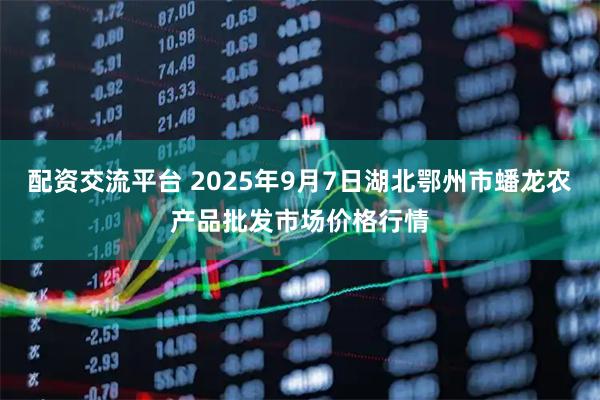 配资交流平台 2025年9月7日湖北鄂州市蟠龙农产品批发市场价格行情